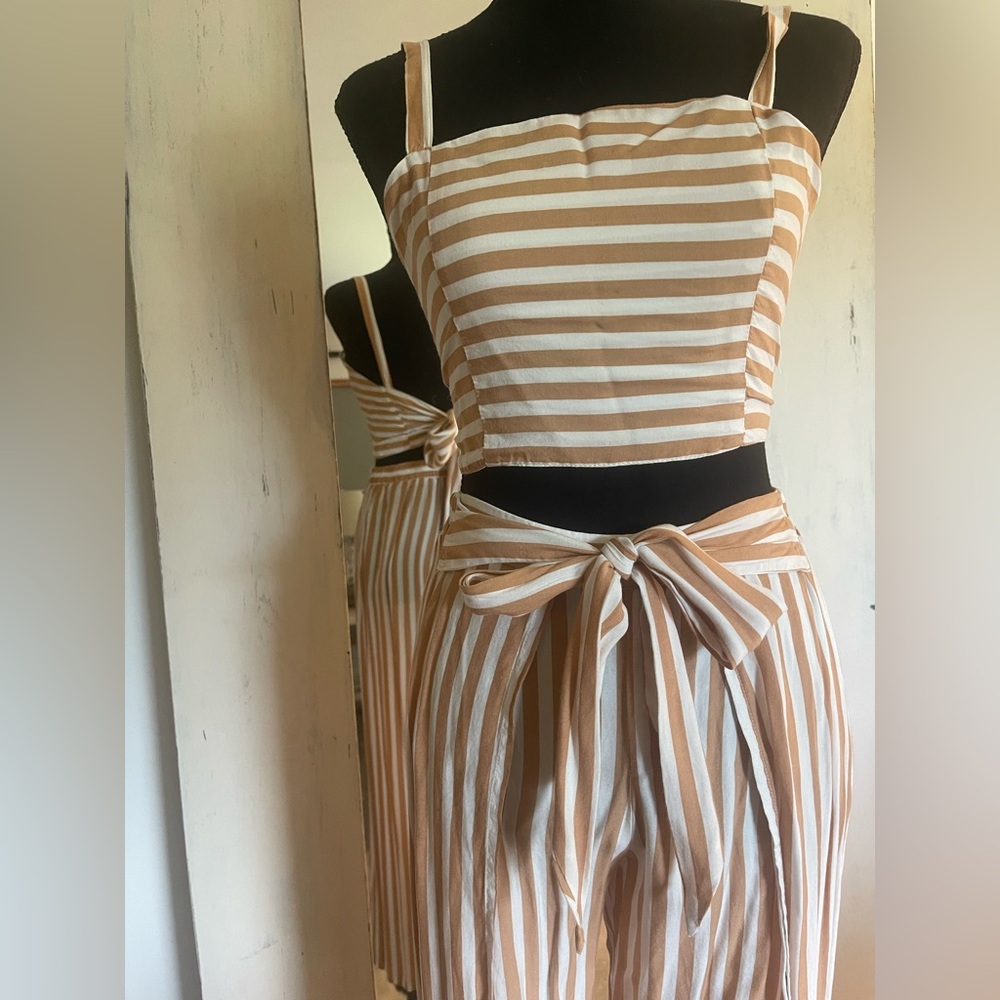 Faithful the Brand Summer Nude Striped Culottes
